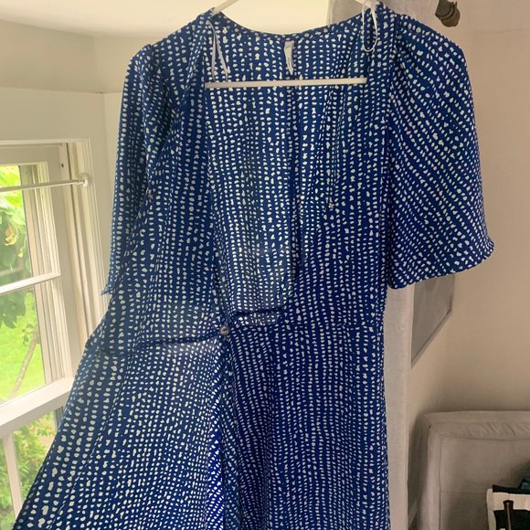 Blue wrap dress - Picture 2 of 3